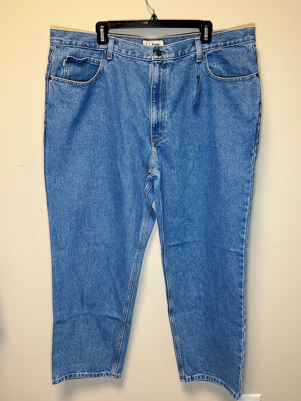 NWT L.L.Bean Men’s Relaxed Fit Jeans 42x30 Faded Denim 100% Cotton